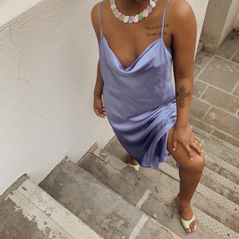 Vintage Periwinkle Slip Dress
